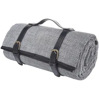 Butlers Picknickdecke Wanderlust , Schwarz , Textil, Kunststoff , 200x150 cm , Heimtextilien, Wohntextilien, Decken