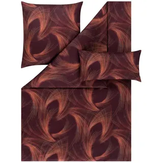 Estella Bettwäsche Lino 155 x 220 cm Satin Rot Bordeaux