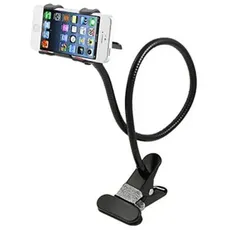 AFUNTA Universal-360-Grad-Rotation Flexible lange Arm-Handy-Halterung, Schwanenhals Klemmhalter Halterung Ständer für iPhone4 / 5 / 5S, Samsung Galaxy S3 S4 S5 Hinweis 2 / Hinweis3, Android und All Mobiles und Kameras Weit Weniger als 95mm, Faule neben Bett, Auto , Schlafzimmer, Küche, Büro, Bad (Schwarz)