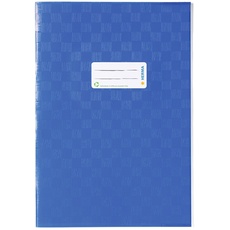 Bild Heftumschlag mit Baststruktur dunkelblau Kunststoff DIN A4