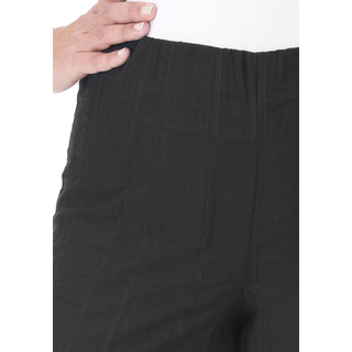 Caprihose KJBRAND "Susie Capri Wash & Go", Damen, Gr. 52, N-Gr, schwarz, Web, Obermaterial: 47% Baumwolle, 45% Polyester, 6% Viskose, 2% Elasthan, gerade 3/4-Länge, Hosen Caprihose, Sommerhose bügelfrei