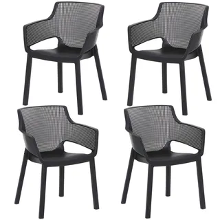 4x Gartenstuhl Bistrostuhl Easy Stapelstuhl 80cm Terrassenstuhl Balkonstühle