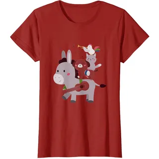 Bremer Stadtmusikanten T-Shirt, Damen, Cranberry, M