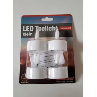 LED Taschenlampe LED Teelichter - 4 Teelichter in Blisterverpackung, weiß