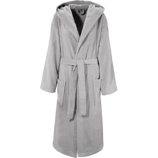 Bruno Banani Unisex-Bademantel BRUNO BANANI "Robby, ideal für Sauna & Spa, Standardlänge & Überlänge" Gr. S, grau (hellgrau), L:120cm, Walkfrottee, Hausmäntel, Damen & Herren Bademäntel, Baumwolle, mit Taschen, Sauna, XS-3XL