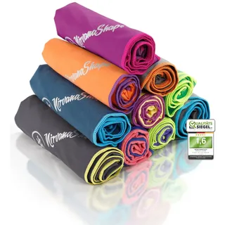 NirvanaShape Mikrofaser Handtuch - Reisehandtuch, Badetuch für Urlauber - kompakte, schnelltrocknende Microfaser Handtücher als Strandtuch, Sporthandtuch - für Reisen, Camping, Sport - 50 x 30 cm