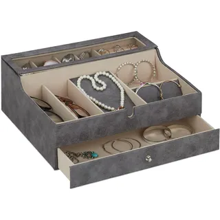 Relaxdays Schmuckboxen mit Cassetto