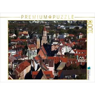 CALVENDO Puzzle Jakobervorstadt, Augsburg, Deutschland 1000 Teile Puzzle quer | Lege-Größe cm Foto-Puzzle für glückliche Stunden