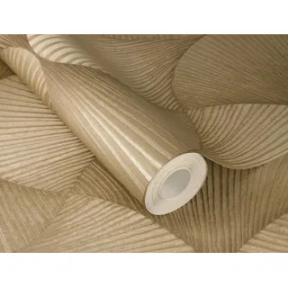 Rasch Textil Rasch Vliestapete Art Deco Muster Fächer Grafik Gold Metallic 608243