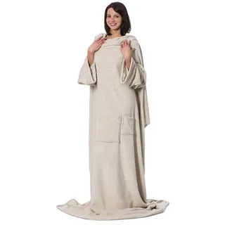 Zollner Kuscheldecke, 170x200 cm, 100% Polyester, Weiß , Beige , Textil , 170x200 cm , Oeko-Tex® Standard 100 , Heimtextilien, Wohntextilien, Decken, Kuscheldecken