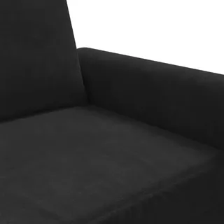 vidaXL 3-Sitzer-Sofa Schwarz 180 cm Samt