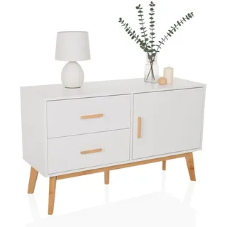 hjh living TAROLO 120 x 72 x 40 cm weiß / eiche