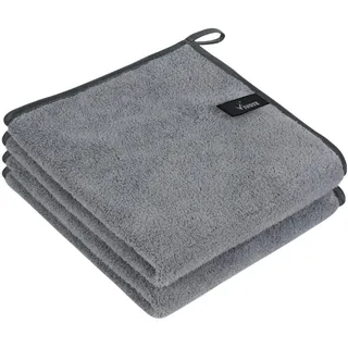 VIVOTE Microfaser Gästehandtücher, Super Weiches und Saugfähiges Handtuch, Microfaser Hängetuch für Küchen und Bad, Trockene Hand Handtücher, 40×40cm Gästehandtuch, Küchenhandtücher, 2 Stück Grau