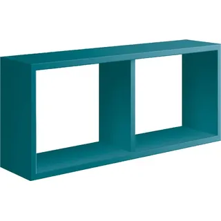 Homemania Morgana Wandregal, Wohnzimmer, Schlafzimmer, Büro, MDF, Blau, 70 x 30 x 15,5 cm, 70 X 30 X 15.5
