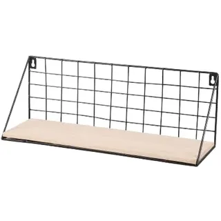 Urban Living Modern Spirit Wandregal aus Holz und Metall, Schwarz und Weiß, 45 x 13 x 16 cm