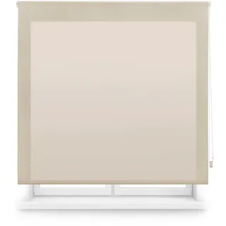 Blindecor Transparentes Rollo nach Maß, Rollo nach Maß, elfenbeinfarben, 160 x 250 cm (Breite x Höhe), Stoffgröße 157 x 245 cm, lichtdurchlässiges Rollo für Fenster