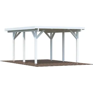 Palmako Karl Einzel-Carport 360 x 512 cm Weiß grundiert 