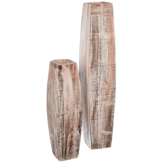 Kalalou Vase, Holz, braun, one Size