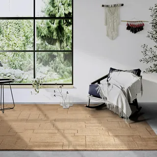 Villeroy & Boch Wollteppich »Wilhelmine« rechteckig 10 mm Höhe Läufer, handgewebt, Wolle, Natur, Wohnzimmer, Geometrie, Boho