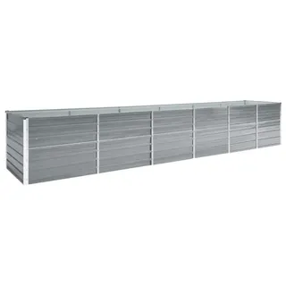 vidaXL Garten-Hochbeet Verzinkter Stahl 480 x 80 x 77 cm Grau