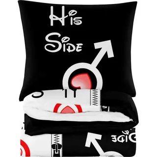 Komplet pocieli Sidestory 135-140x200 cm pociel czarno - biaa - Schwarz, Weiß, Rot