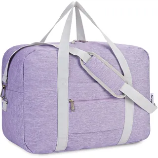 für Reisetasche Handgepäck Easyjet Handgepäck 45x36x20 Handgepäck Tasche für Flugzeug Faltbare Reisetasche Weekender Damen und Herren 30L(Lila)