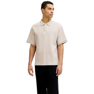 Jack & Jones Eharrison Structure Kurzarm-poloshirt - Moonbeam - M