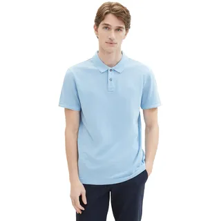 TOM TAILOR Poloshirt mit Logo Stickerei, blau