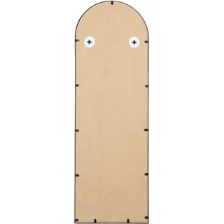 Beliani Wandspiegel Schwarz Metall Oval, 40x120x3 cm