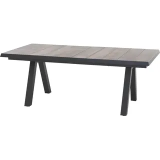 Siena Garden Gartentisch ausziehbar Washed Grau 100 cm x 260 cm