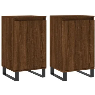 Sideboards 2 Stk. Braun Eichen-Optik 40x35x70 cm Holzwerkstoff - Braun