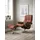 Relaxsessel Mayfair Leder 83 x 102 x 74 cm Rot mit Schlaffunktion