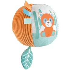 Chicco My Sweet Doudou Panda & Chameleon Ball, weicher Ball aus verschiedenen Stoffen, mit Klimpern, leicht zu greifen, manuelle Aktivitäten, Babyspielzeug, erstes Spiel für Kleinkinder, ab 0 Monaten