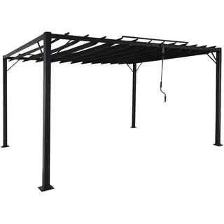 Mendler Pergola HWC-L40 3,88 x 4 m Grau