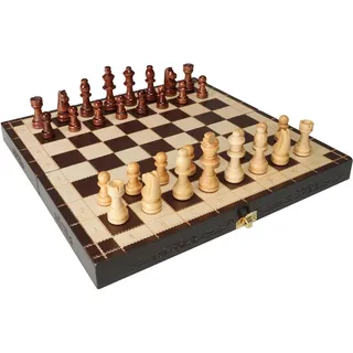 Vevor Magnetisches Schachspiel aus Holz, 29 x 29 cm Schachspielset, Klappbare Schachbrettspiele mit Schachfiguren, Schachset Faltbar, Set für Party Familie Aktivitäten, Reiseschach, Kinder