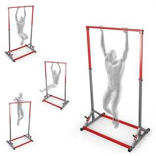 K-Sport: Stationäre Klimmzugstange bis 140kg, freistehende Klimmzugturm mit Pull-Up Bar & Halter für Gewichte I Klimmzugturm für Muskeltraining I Pull Up Mate, inkl. E-Book