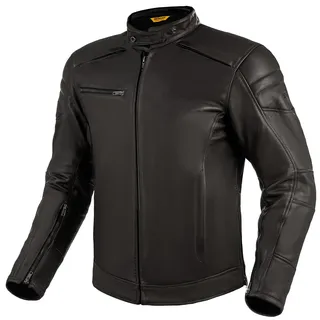 SHIMA BLAKE Motorrad Jacke Herren mit Protektoren AIRFORCE Rückenprotektor Leder Motorradjacke Sommer Schutzjacken Lederjacke Protektorenjacke Sommerjacke (Männer, Schwarz, XL)