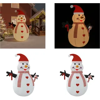 vidaXL Aufblasbarer Schneemann mit LEDs 300 cm - Aufblasbarer Schneemann - Aufblasbare Schneemänner - Aufblasbare Figur - Weihnachtsfigur Aufblasbar