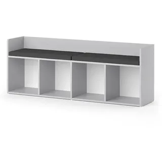 Vicco Kindersitzbank Luigi Hellgrau 142.4 x 53.4 cm 4 Fächer , Holzwerkstoff , Rechteckig , 142.4x53.4x31.2 cm , Babymöbel & Kindermöbel, Kinderzimmer & Jugendzimmer, Kindersitzgruppe