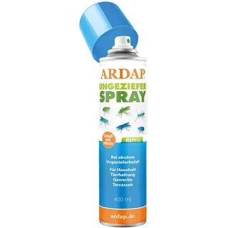 ARDAP Repell Ungezieferspray 400ml - Insektenspray bei akutem Ungezieferbefall - Abwehrend bei Insektenbefall - Insektenspray Wohnung - Schädlingsfrei - Wirkt schnell & effektiv (PT19)