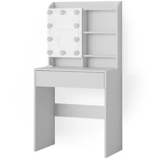Vicco Schminktisch Laura Weiß 70 cm mit LED Beleuchtung