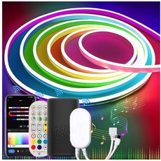 Bild Fernbedienung, wasserdichte flexible Neon LED Streifen, 24V Rgb LED band Seil Lampe, anwendbar auf Schlafzimmer, Außendekoration