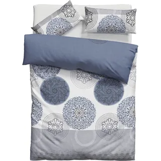 MY HOME Tesso Linon Blau 200 x 200 cm + 80 x 80 cm