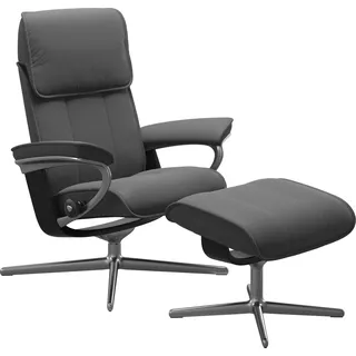 Stressless Stressless® Relaxsessel »Admiral«, mit Cross Base, Größe M & L, Holzakzent Schwarz grau