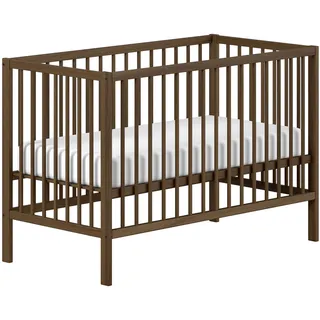 Vipack "DINO, ideal für Ihr Kinderzimmer, Made in Europe, Buche massiv", 60/120cm, Liegehöhe 3-fach höhenverstellbar, buche nussbaum farbig,