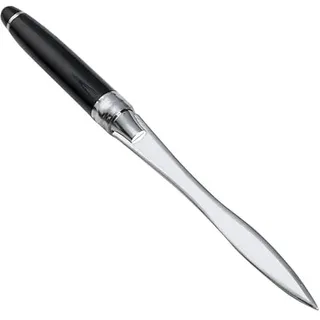 Jieddey Brieföffner,Umschlagöffner aus Edelstahl Holzgriff Schwert Brieföffner mit Holzgriff Metall Briefmesser für Damen Frauen Männer Schwarz