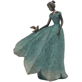 guichifun Feenstatuen-Kollektion, Heimdekoration, Blattengel für Mädchen, Kunstharz, für drinnen oder draußen, rustikaler Feengarten, Outdoor, Hof, Fantasie-Figuren, Geschenke, 21,6 x 13,2 x 30,5 cm