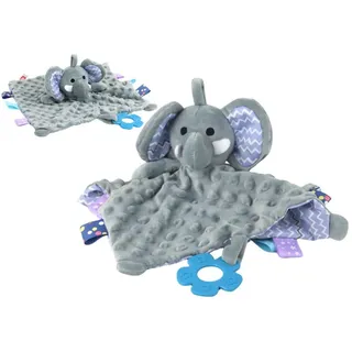 Leantoys Elefant Plüsch Kuscheldecke Becher Beißring Rassel