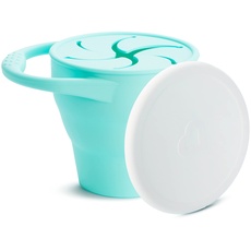 Munchkin Snackbox für Babys und Kleinkinder, faltbare Aufbewahrungsbox für Lebensmittel, BPA-frei, kleiner Behälter für Snacks, mit Deckel, auslaufsicher - Mint
