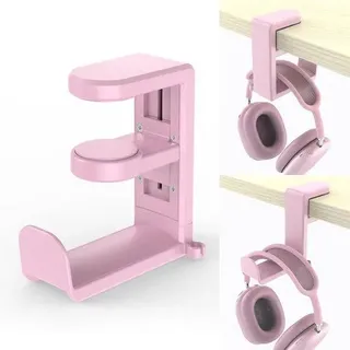 Kopfhörerhalter für Büro - Standard Kopfhörerstand - Verstellbare Headset-Ständer - Kopfhörerhalter - Standard Kopfhörerhalter - Kopfhörerhalter für Büro - Rosa